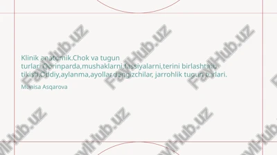 klinik anatomiyada tikish usullari va tugunlar — PPTX