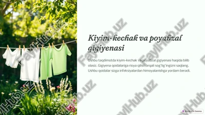 kiyim-kechak va poyabzal gigiyenasi — PDF