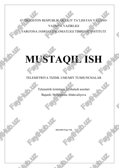 telemetriya tizimi — DOCX