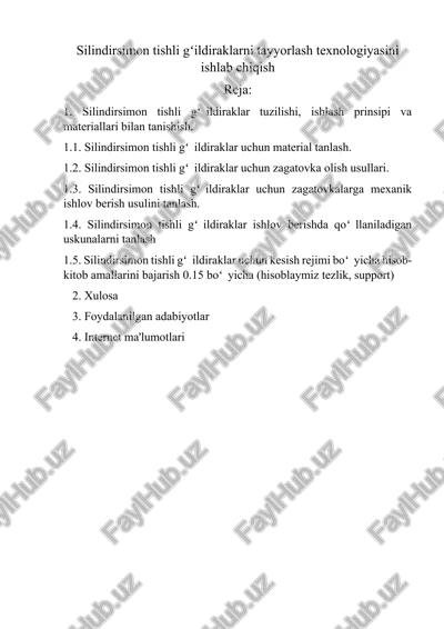 silindirsimon tishli gʻildiraklar — DOCX