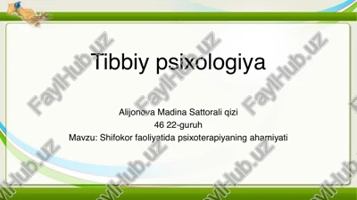 tibbiy psixologiya — PDF