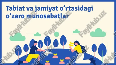 tabiat va jamiyat o‘rtasidagi o‘zaro munosabatlar — PPTX