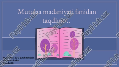 badiiy adabiyotning estetik ta'sirini reallashtirishda ifodali o'qishning o'rnivari — PPTX