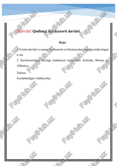qadimgi kavkazorti davlati — DOCX