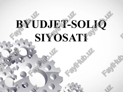 byudjet-soliq siyosati — PPTX