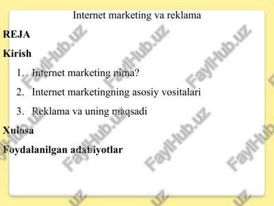 internet marketing va reklama — PPTX
