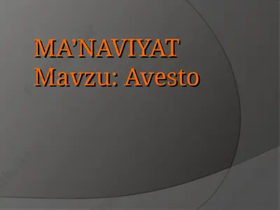avesto 6 — PPT
