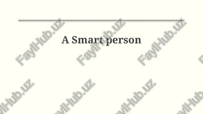 a smart person — PPTX