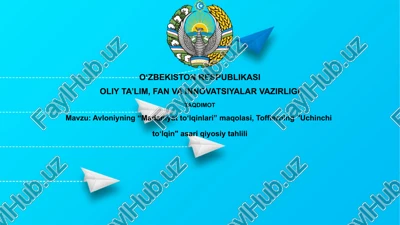 madaniyat to'lqinlarining taqqosiy tahlili — PPTX