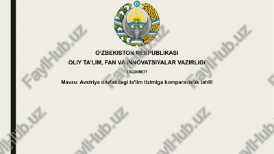 avstriya ta'lim tizimi — PPTX
