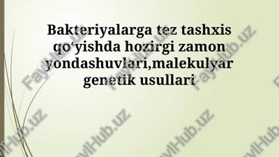 bakterial diagnostika — PPTX