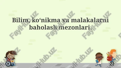 baholash mezonlari — PPTX
