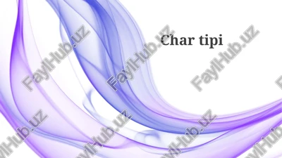 char tipi — PPTX