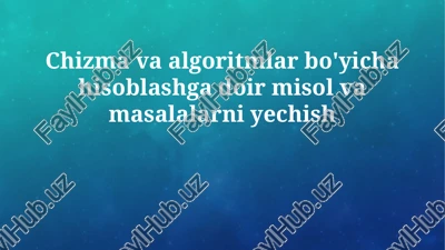 hisoblash geometriyasi va algoritmlarga umumiy nazar — PPTX