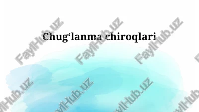 miltillovchi chiroqlar — PPTX