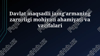 davlat maqsadli fondlarining zaruriyati va mohiyati — PPTX