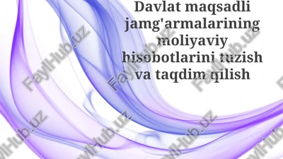 davlat trast fondlarining moliyaviy hisobotlari — PPTX