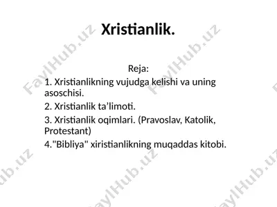 xristianlik 2 — PPTX