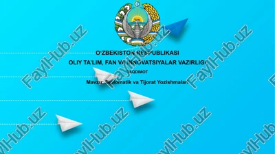 diplomatik va tijorat yozishmalari — PPTX