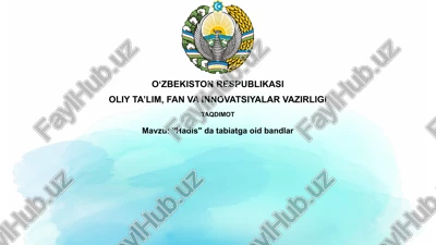 tabiatga oid hadislar — PPTX