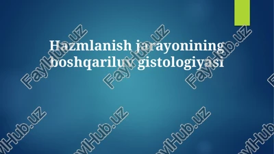 tuxum tuzilishi va rivojlanishining gistologiyasi — PPTX