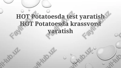 hot potatoes — PPTX