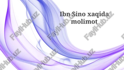 ibn sinoxaqidamolimot — PPTX