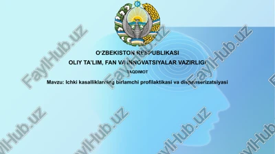 ichkikasalliklarning birlamchi profilaktikasi va dispanserizatsiyasi — PPTX