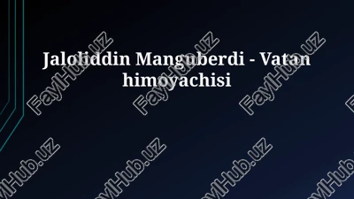 jaloliddin manguberdi - vatan himoyachisi — PPTX