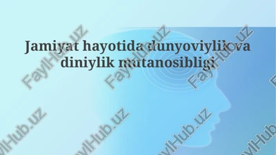 sekulyarizm va dindorlik — PPTX