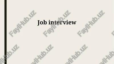 job interview — PPTX