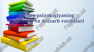 kasbiy psixologiyaning predmeti va vazifalari — PPTX
