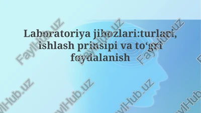 laboratoriya uskunalari — PPTX