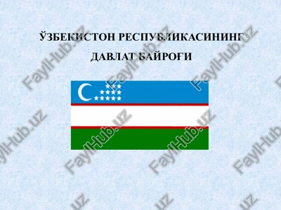 o'zbekiston respublikasi davlat bayrog'i — PPTX