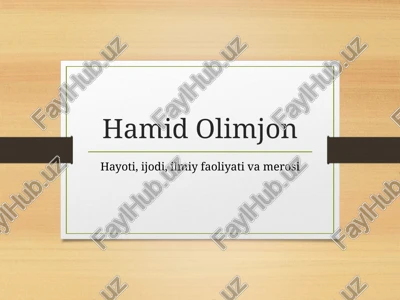 hamid olimjon — PPTX