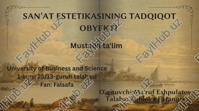 san’at estetikasining tadqiqoti — PDF