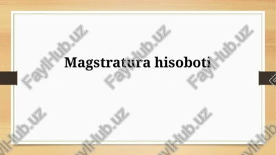 magistratura hisoboti — PPTX