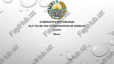 mahalla - ijtimoiy institut sifatida — PPTX