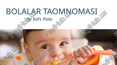 bolalar taomnomasi — PPTX