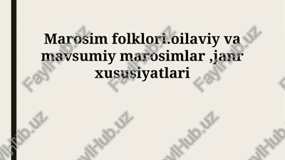 marosim folklori — PPTX