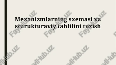 mexanizmlarning sxemasi va sturukturaviy tahlilini tuzish — PPTX