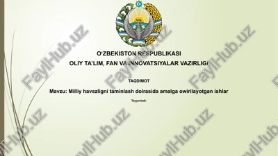 milliy xavfsizlikni taʼminlash — PPTX