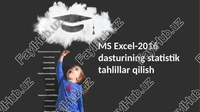 ms excel-2016 statistik tahlillar qilish — PPTX