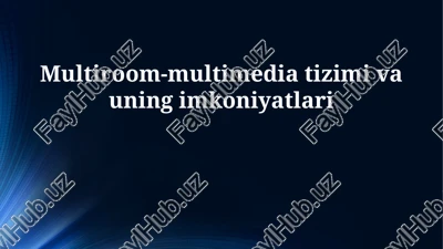 multiroom-multimedia tizimi va uning imkoniyatlari — PPTX