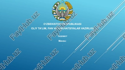 davlat xizmatini isloh qilish — PPTX