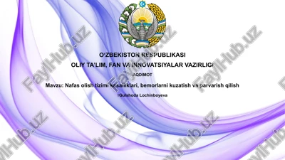 nafas olish tizimi kasalliklari — PPTX