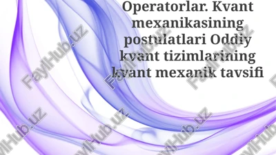 operatorlar — PPTX