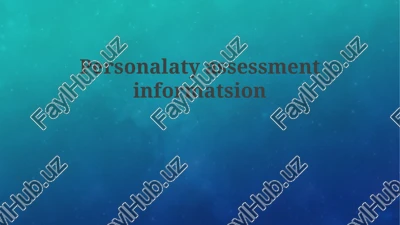understanding personality assessments — PPTX
