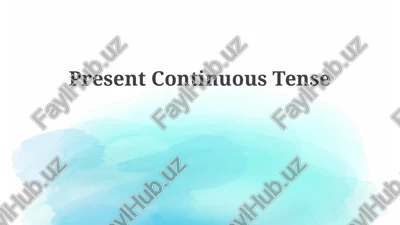 present continuous tense — PPTX
