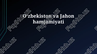 o'zbekiston tashqi siyosati — PPTX